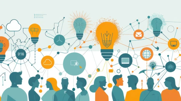 Auf dem Foto sieht man eine grafische Illustration, die Menschen darstellt.